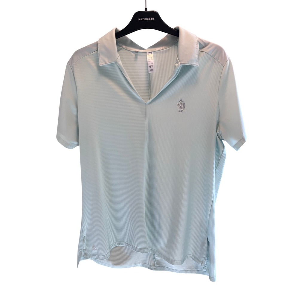 Adidas Philadelphia Country Club Golf Polo Women XL Light Blue Preppy Athletic‎